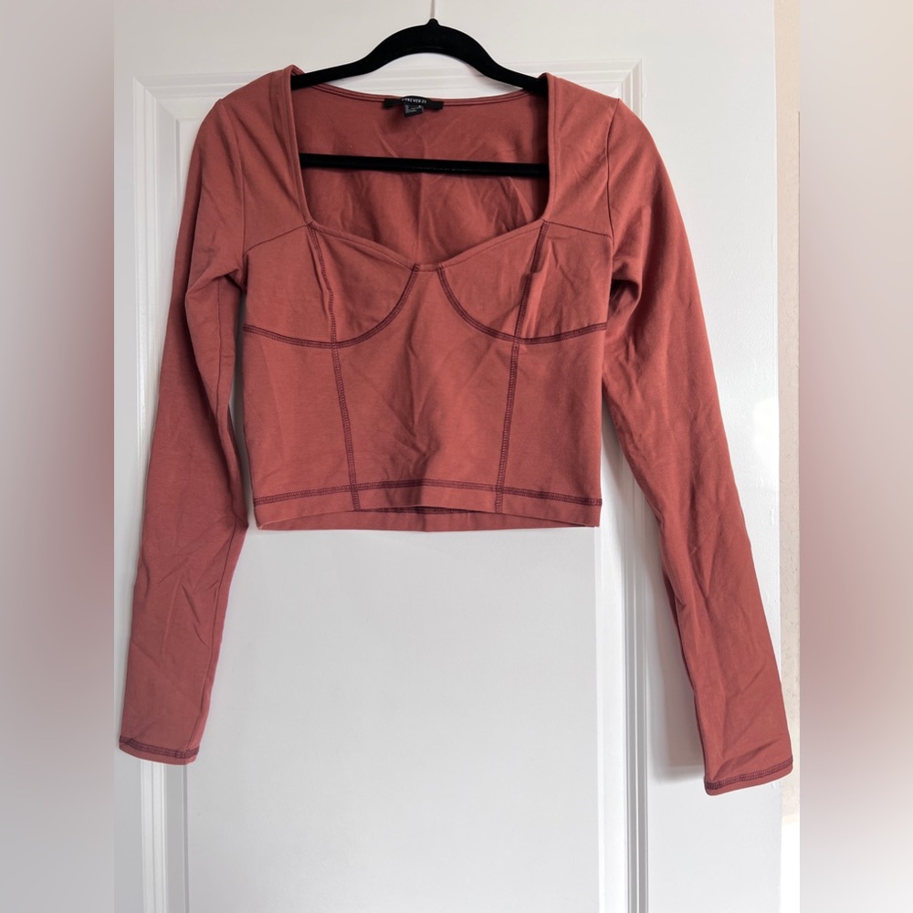 Corset design long sleeve top